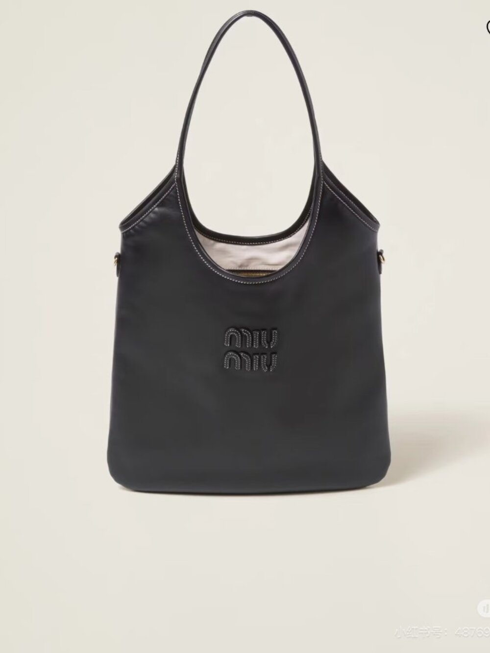 95% NEW MIUMIU BLACK LEATHER IVY BAG